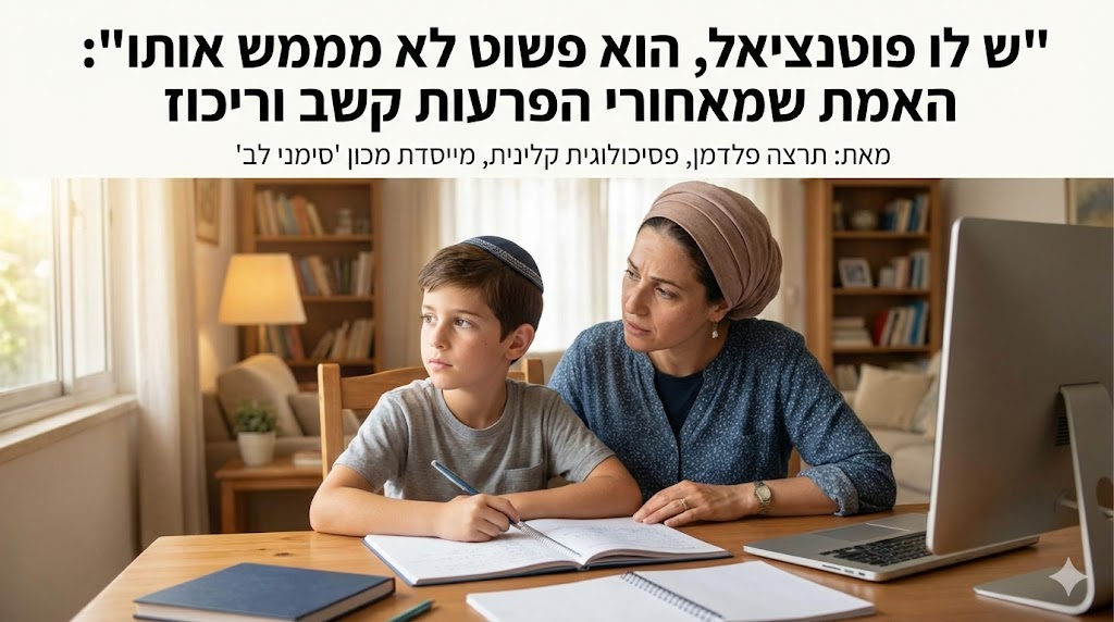 Read more about the article "יש לו פוטנציאל, הוא פשוט לא מממש אותו": האמת שמאחורי הפרעות קשב וריכוז אצל ילדים